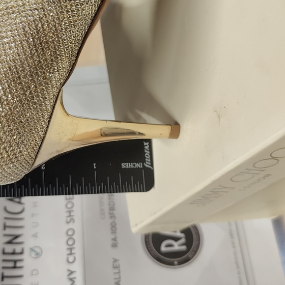 Jimmy Choo glitter gold Esther 60 size 39.5 - Picture 9 of 9